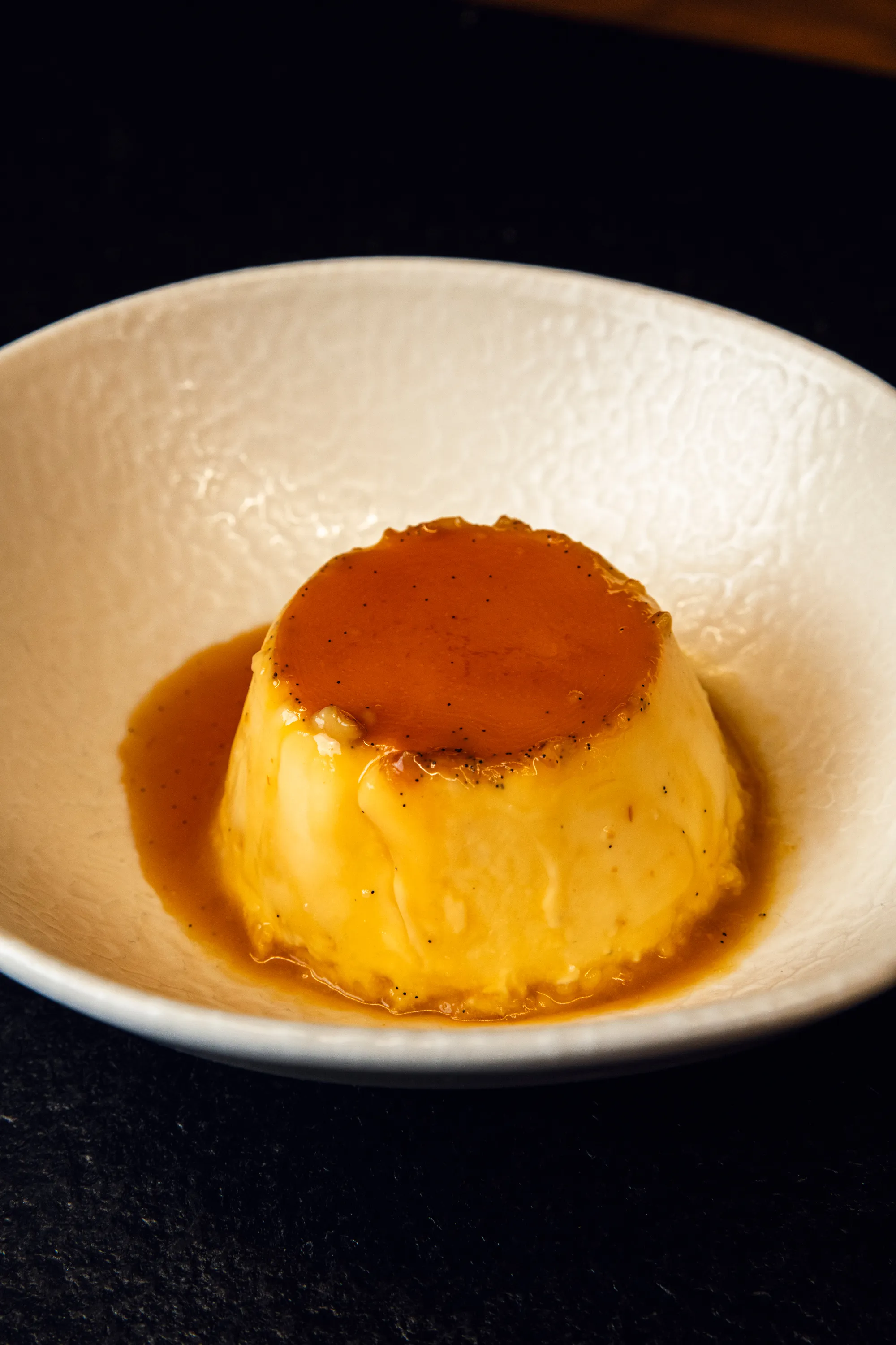 Flan de la casa con caramelo